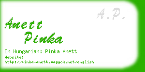 anett pinka business card